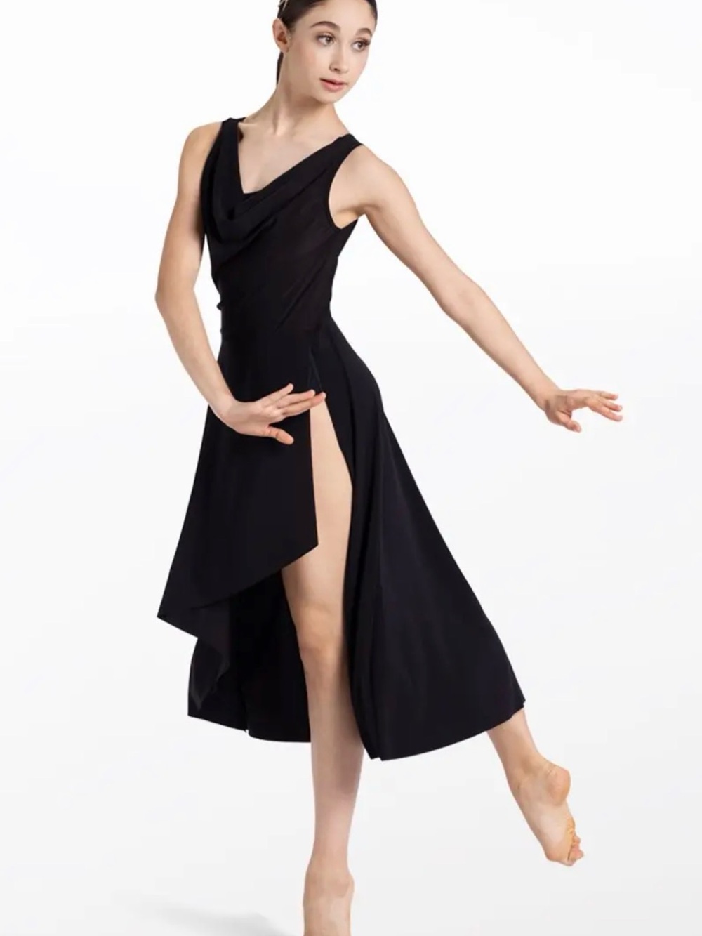 Weissman Worn 13754 black contemporary lyrical dance costume